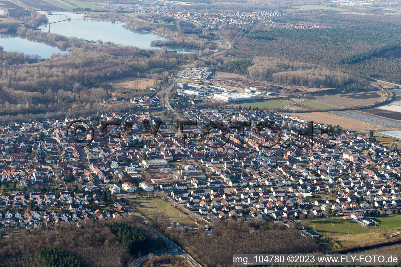 Image drone de Quartier Neudorf in Graben-Neudorf dans le département Bade-Wurtemberg, Allemagne