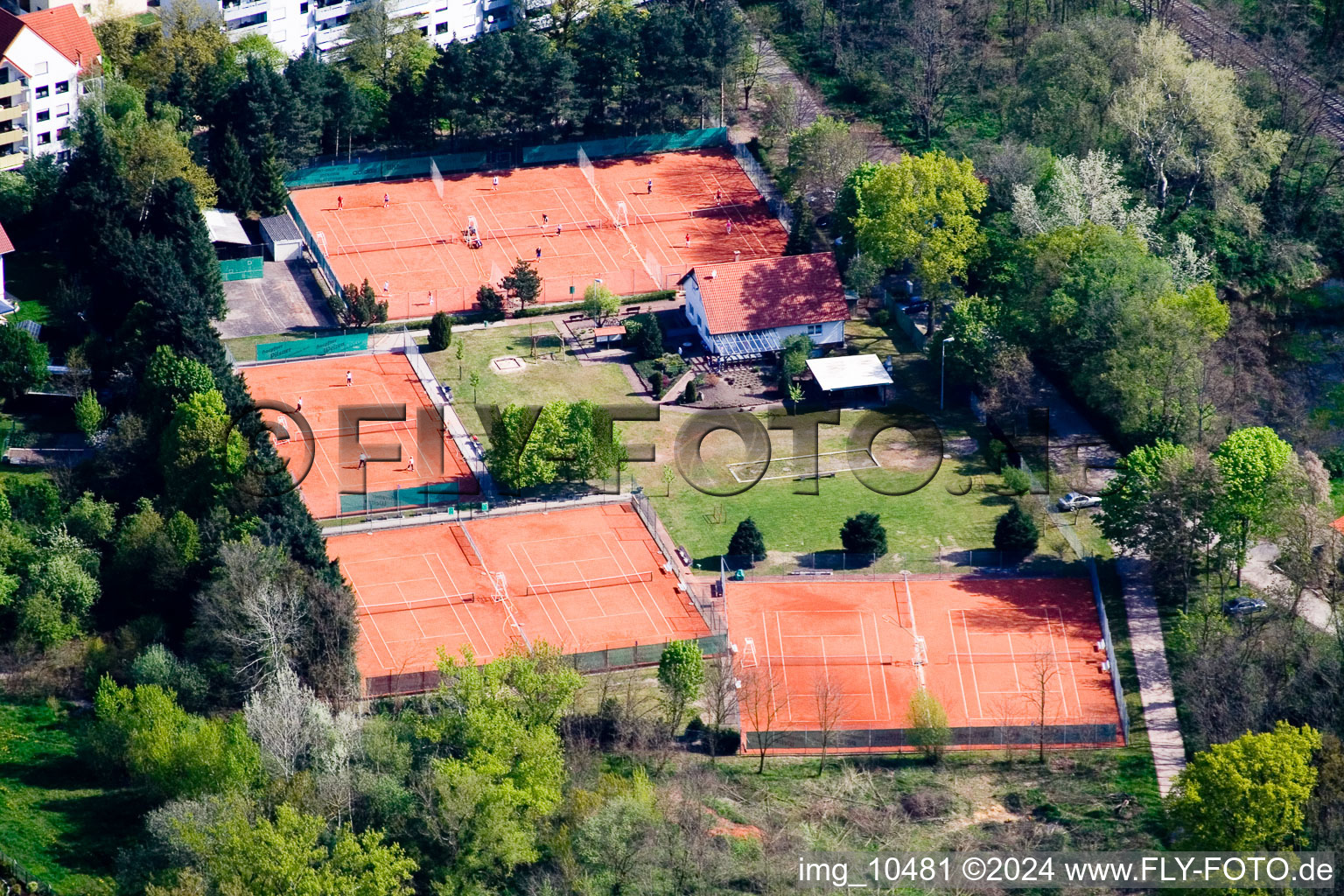 Photographie aérienne de Club de tennis à Jockgrim dans le département Rhénanie-Palatinat, Allemagne