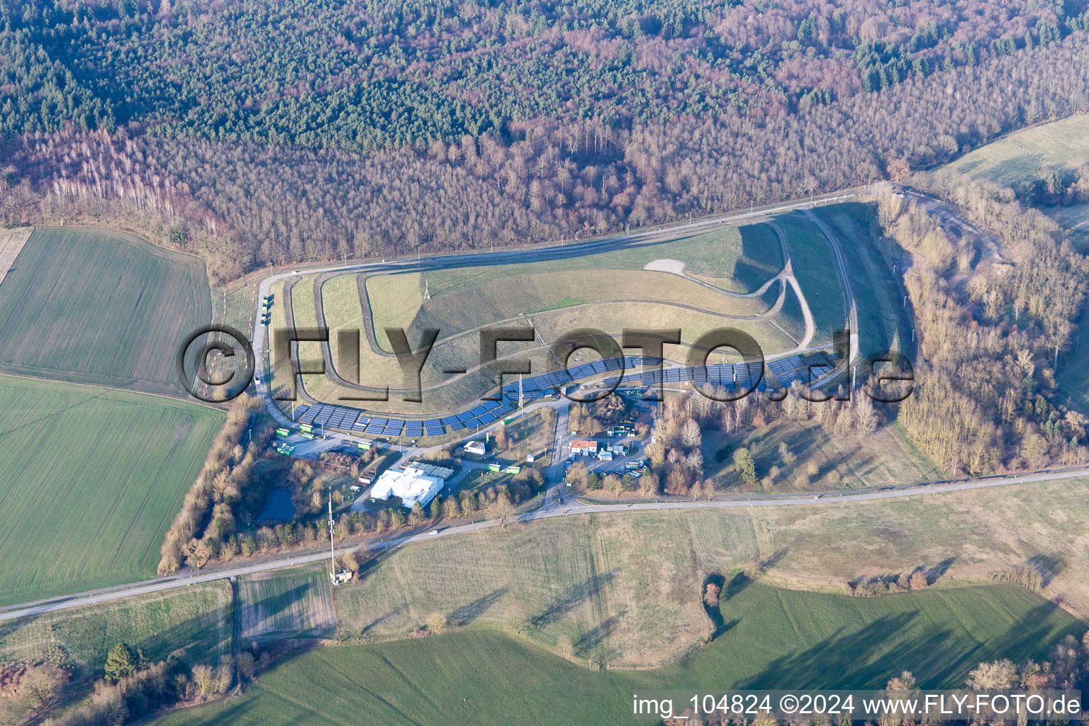 Lauterbourg dans le département Bas Rhin, France depuis l'avion