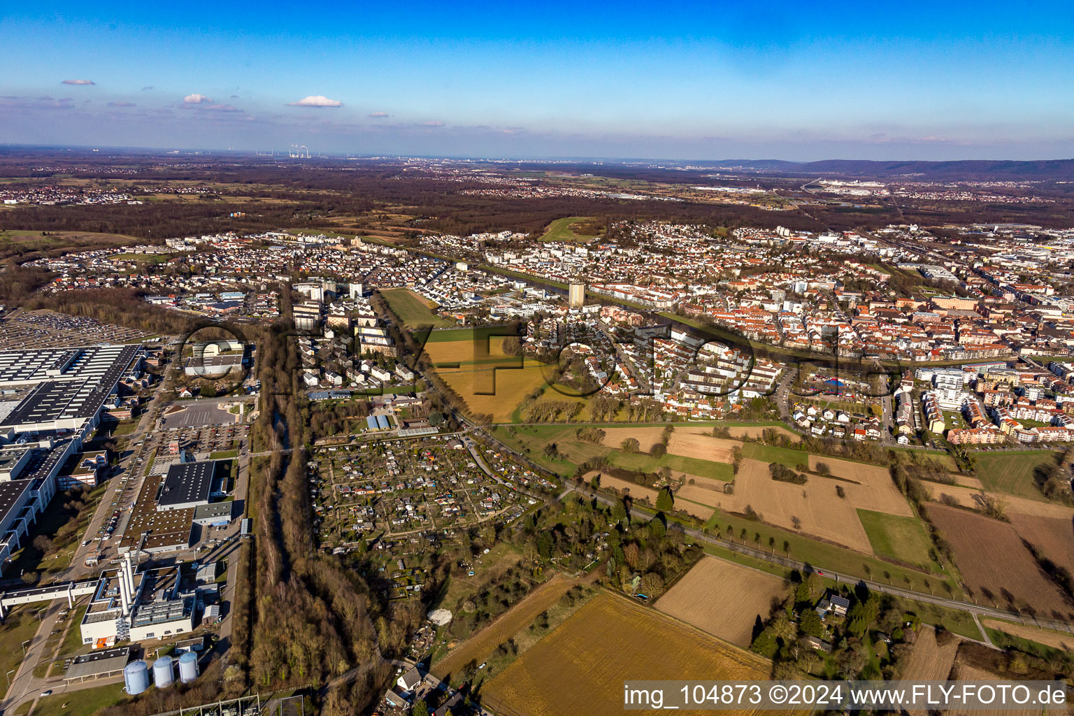 Vue aérienne de Oberwaldstr. à Rastatt dans le département Bade-Wurtemberg, Allemagne