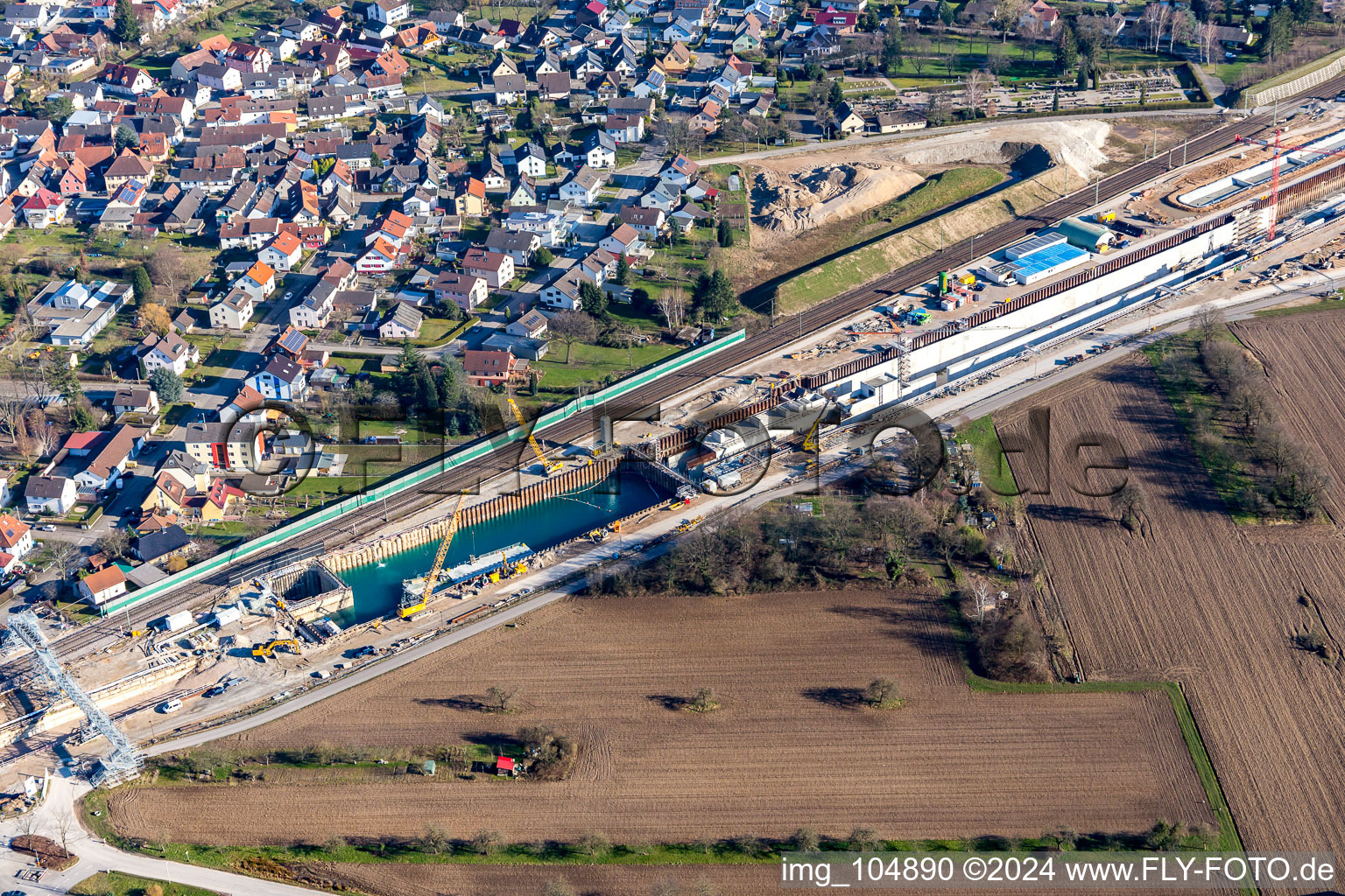 Photographie aérienne de Quartier Niederbühl in Rastatt dans le département Bade-Wurtemberg, Allemagne