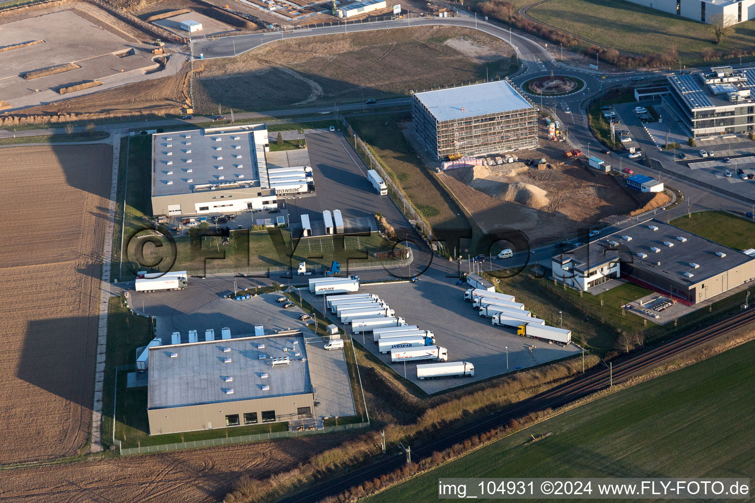 Rülzheim dans le département Rhénanie-Palatinat, Allemagne vue du ciel