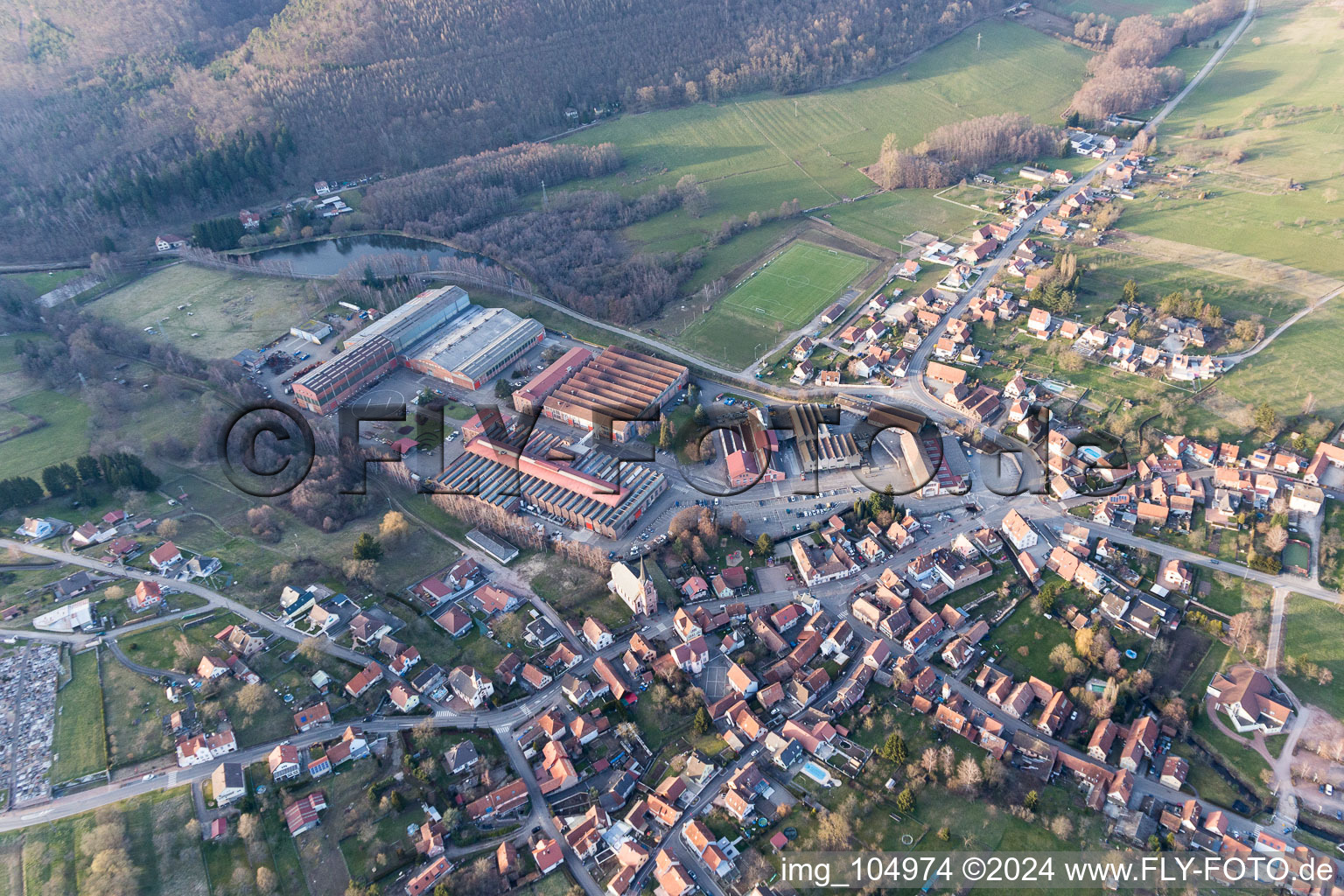 Zinswiller dans le département Bas Rhin, France hors des airs