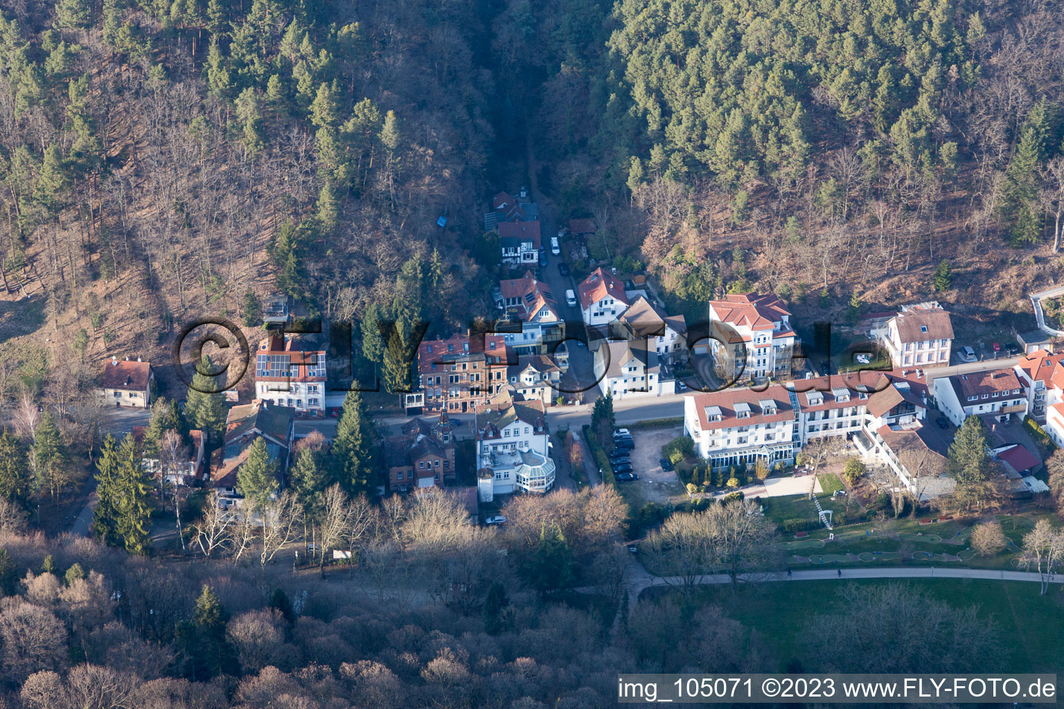 Bad Bergzabern dans le département Rhénanie-Palatinat, Allemagne d'en haut