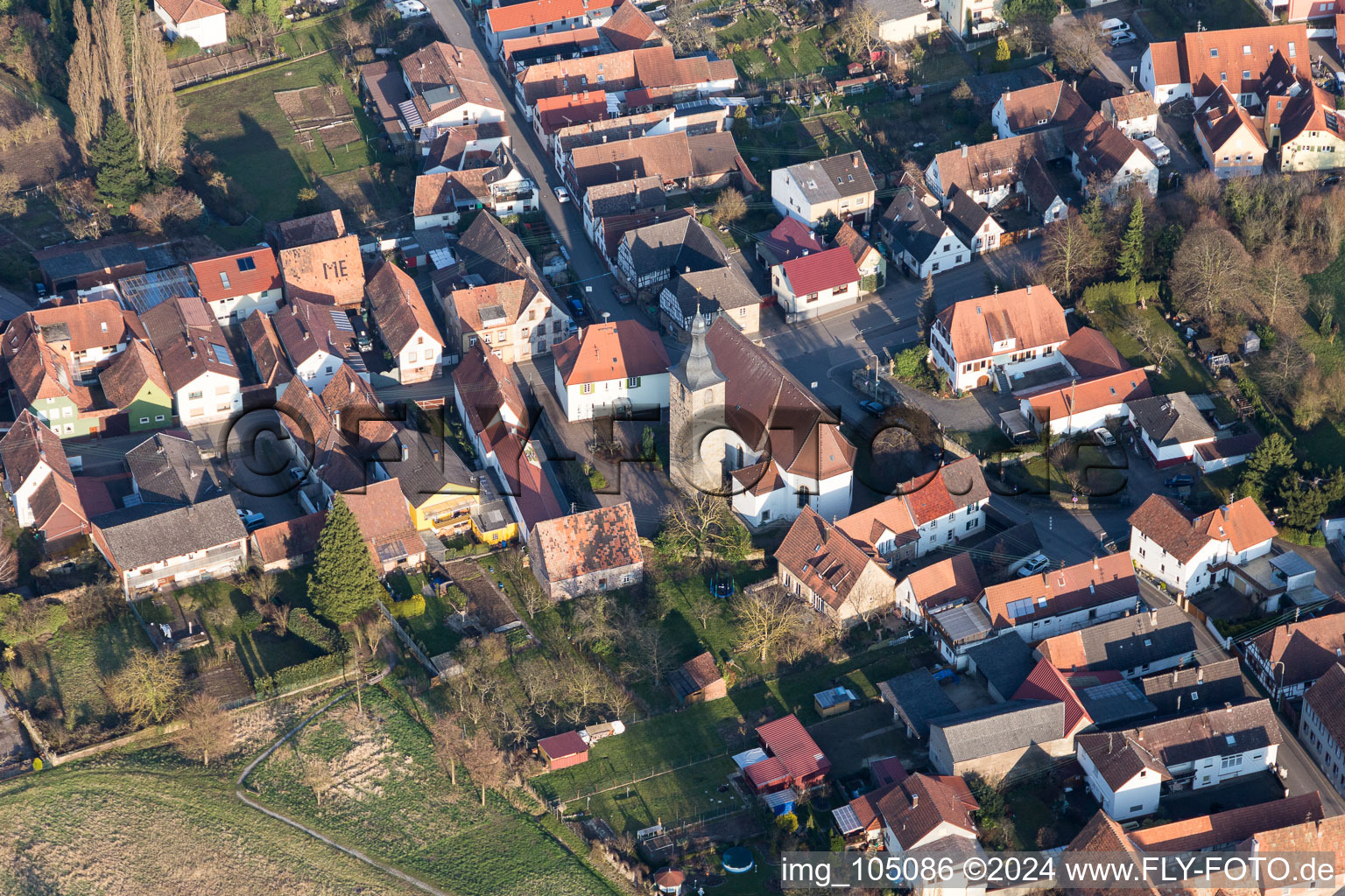 Vue oblique de Quartier Pleisweiler in Pleisweiler-Oberhofen dans le département Rhénanie-Palatinat, Allemagne