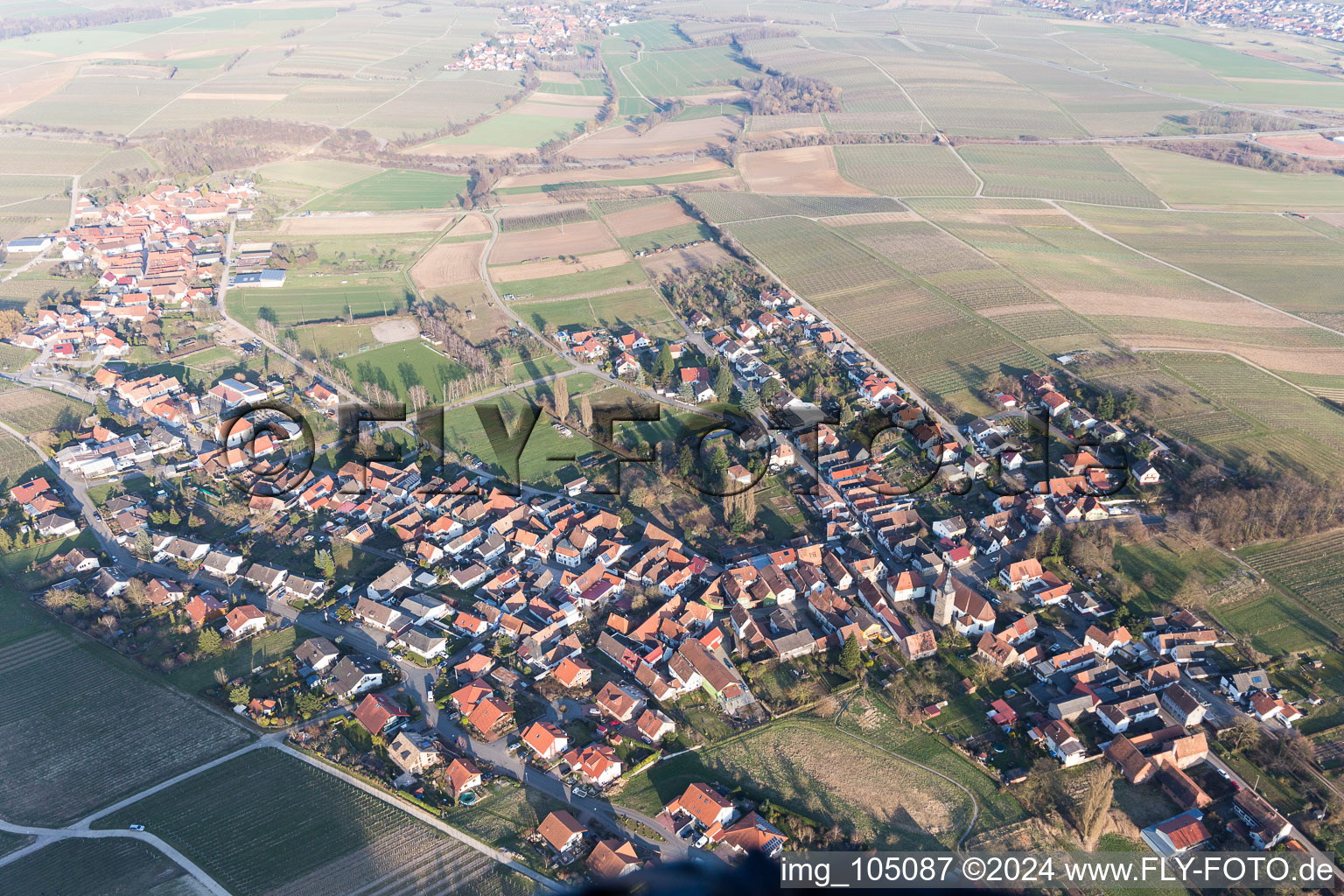 Vue d'oiseau de Quartier Kapellen in Kapellen-Drusweiler dans le département Rhénanie-Palatinat, Allemagne