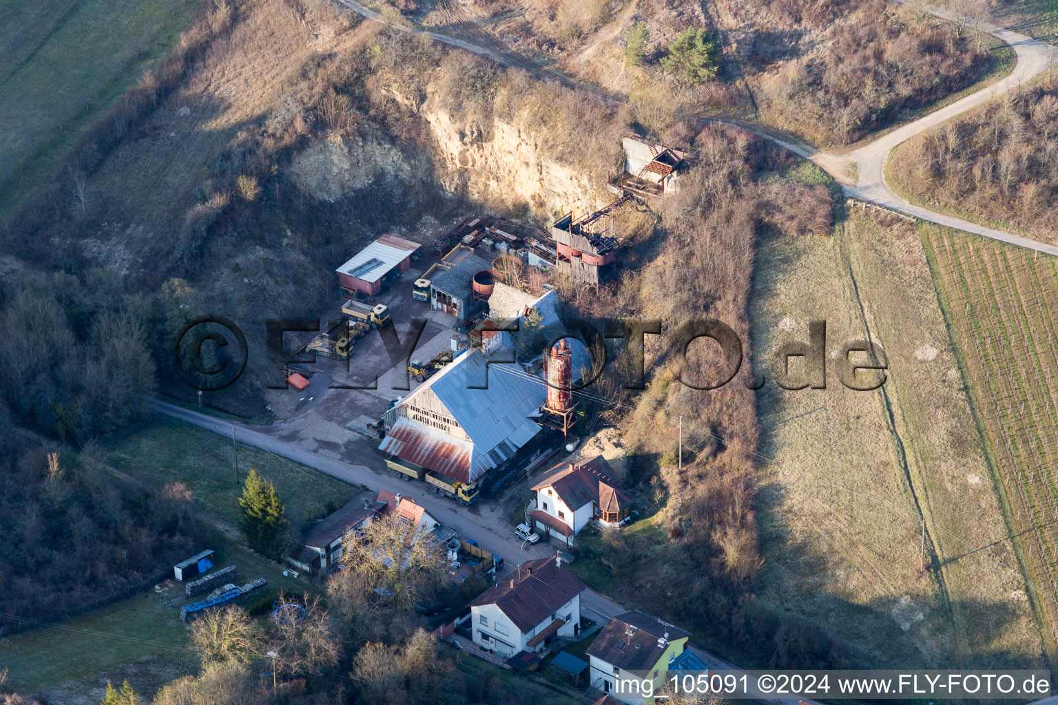 Quartier Gleishorbach in Gleiszellen-Gleishorbach dans le département Rhénanie-Palatinat, Allemagne vue du ciel