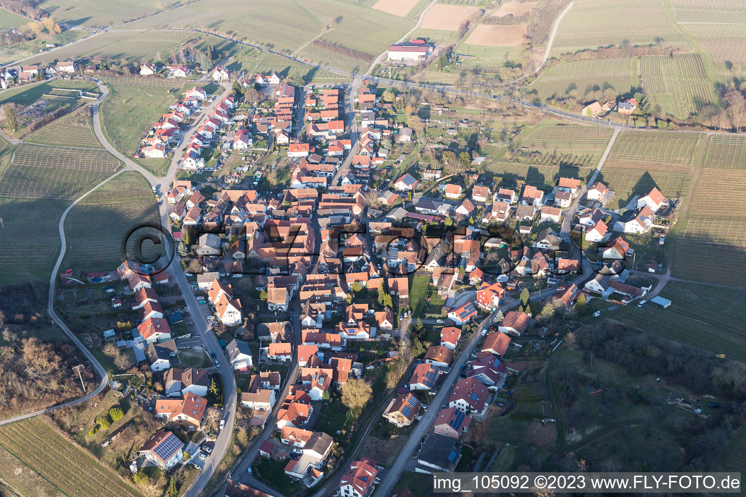 Enregistrement par drone de Quartier Gleishorbach in Gleiszellen-Gleishorbach dans le département Rhénanie-Palatinat, Allemagne