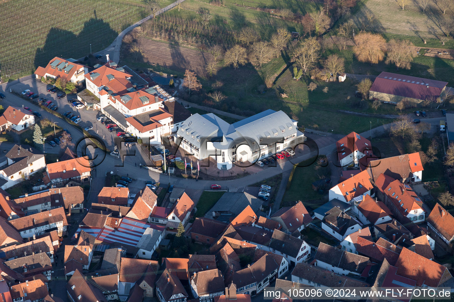 Photographie aérienne de Terrasses du Palatinat du Sud à le quartier Gleiszellen in Gleiszellen-Gleishorbach dans le département Rhénanie-Palatinat, Allemagne