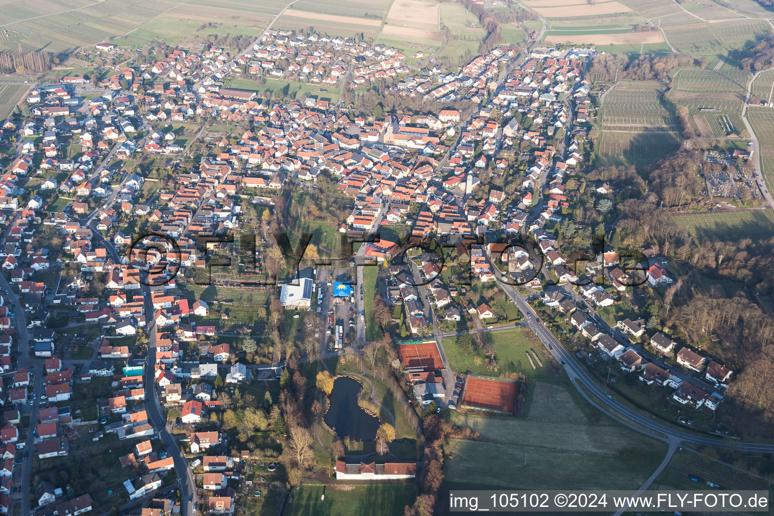 Klingenmünster dans le département Rhénanie-Palatinat, Allemagne vue d'en haut