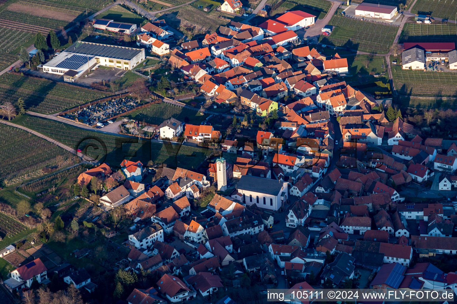 Vue aérienne de Eschbach dans le département Rhénanie-Palatinat, Allemagne