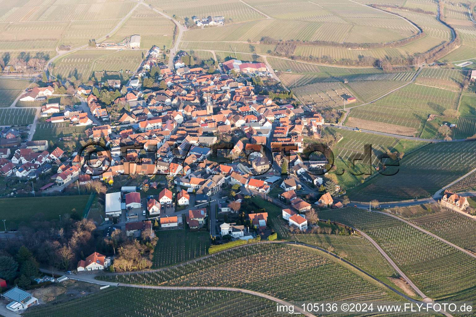 Photographie aérienne de Frankweiler dans le département Rhénanie-Palatinat, Allemagne