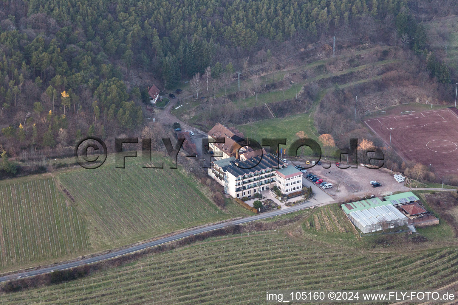 Enregistrement par drone de Sankt Martin dans le département Rhénanie-Palatinat, Allemagne