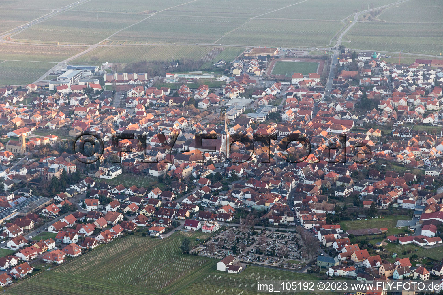 Enregistrement par drone de Quartier Diedesfeld in Neustadt an der Weinstraße dans le département Rhénanie-Palatinat, Allemagne