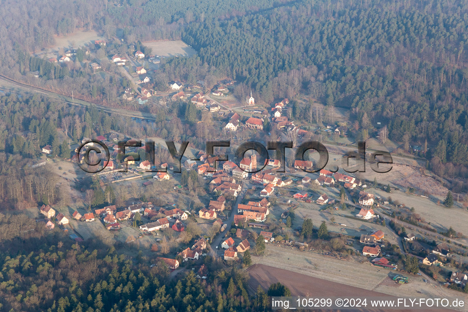 Photographie aérienne de Sparsbach dans le département Bas Rhin, France