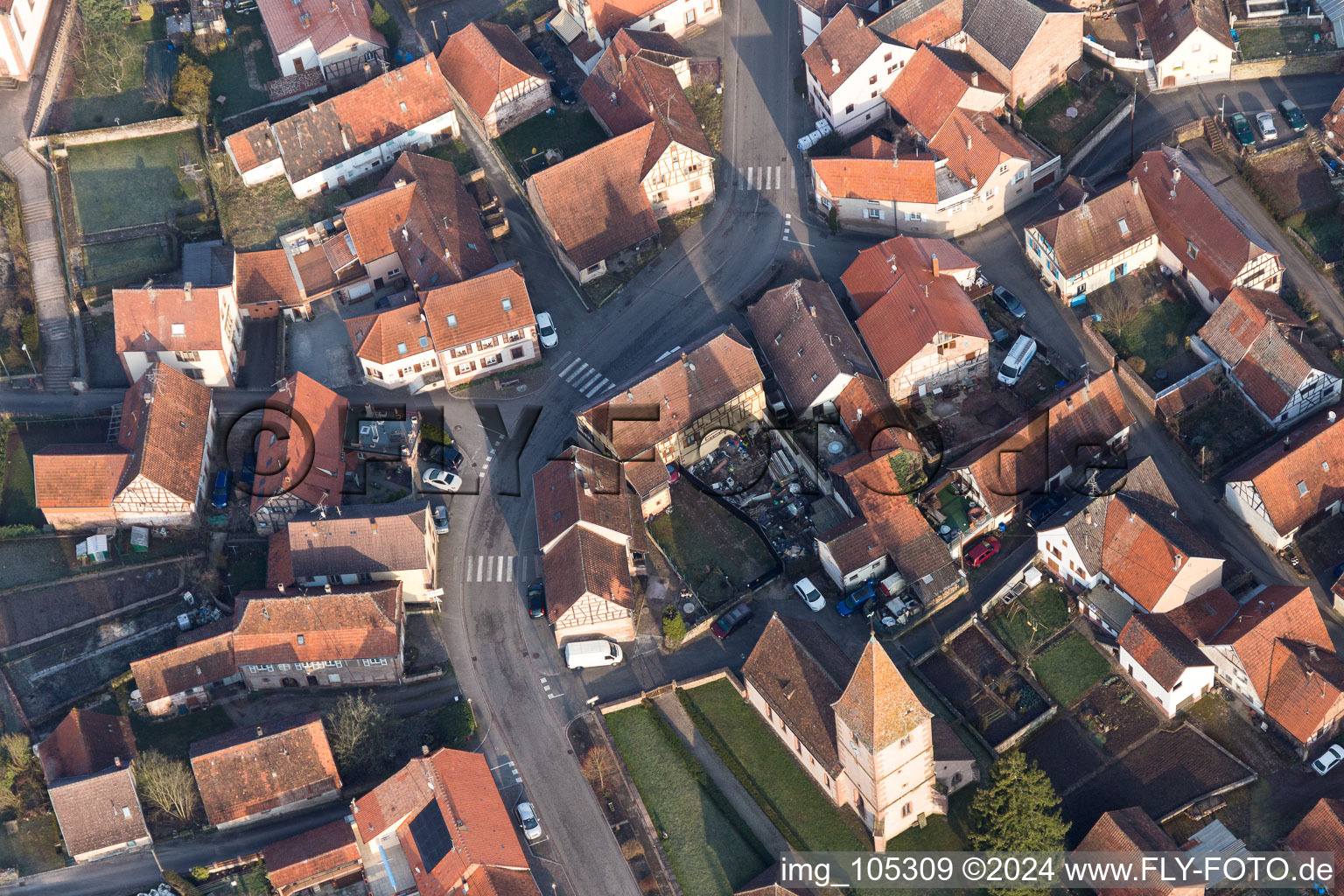 Weiterswiller dans le département Bas Rhin, France vue d'en haut