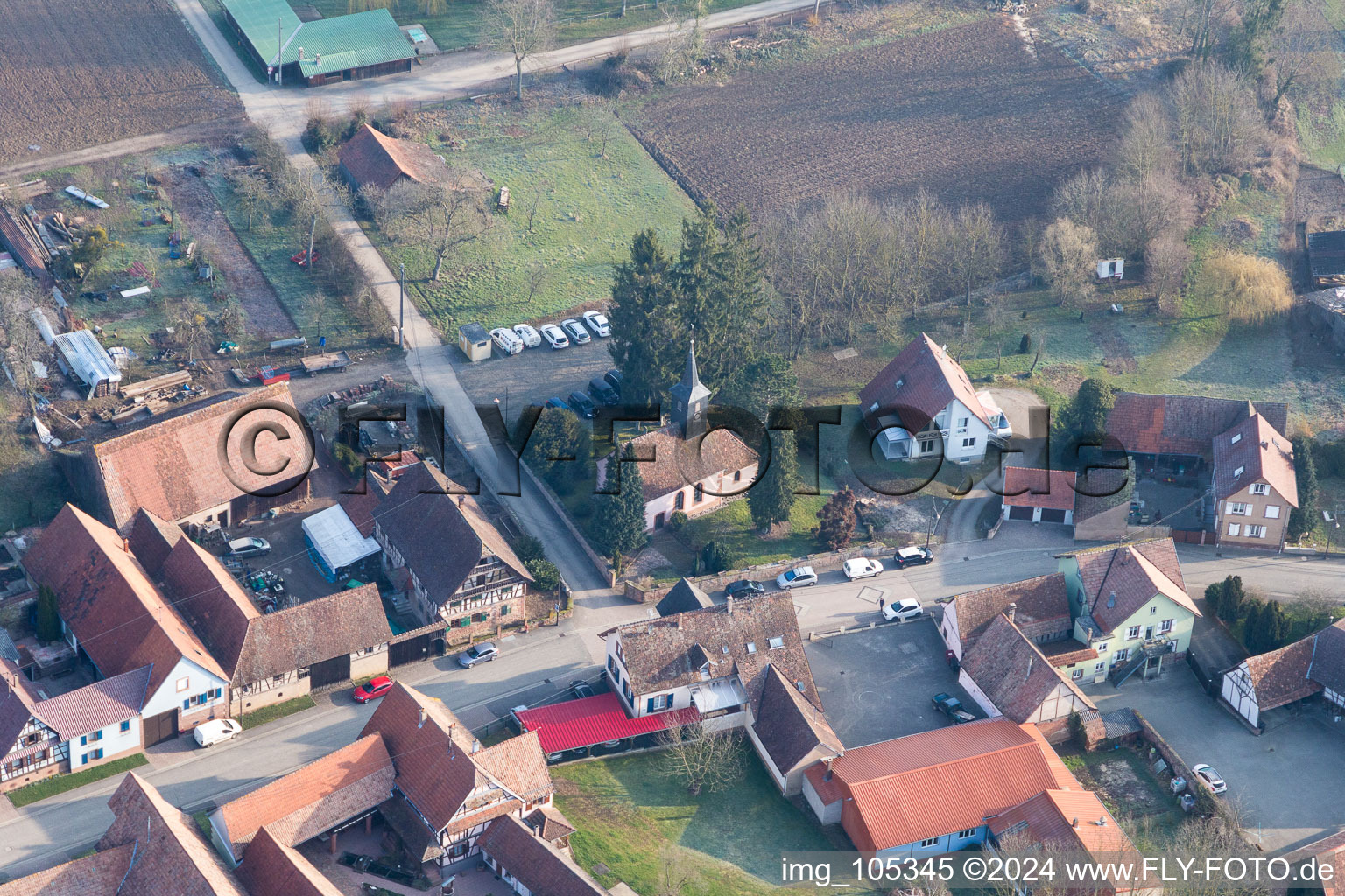 Photographie aérienne de Geiswiller dans le département Bas Rhin, France