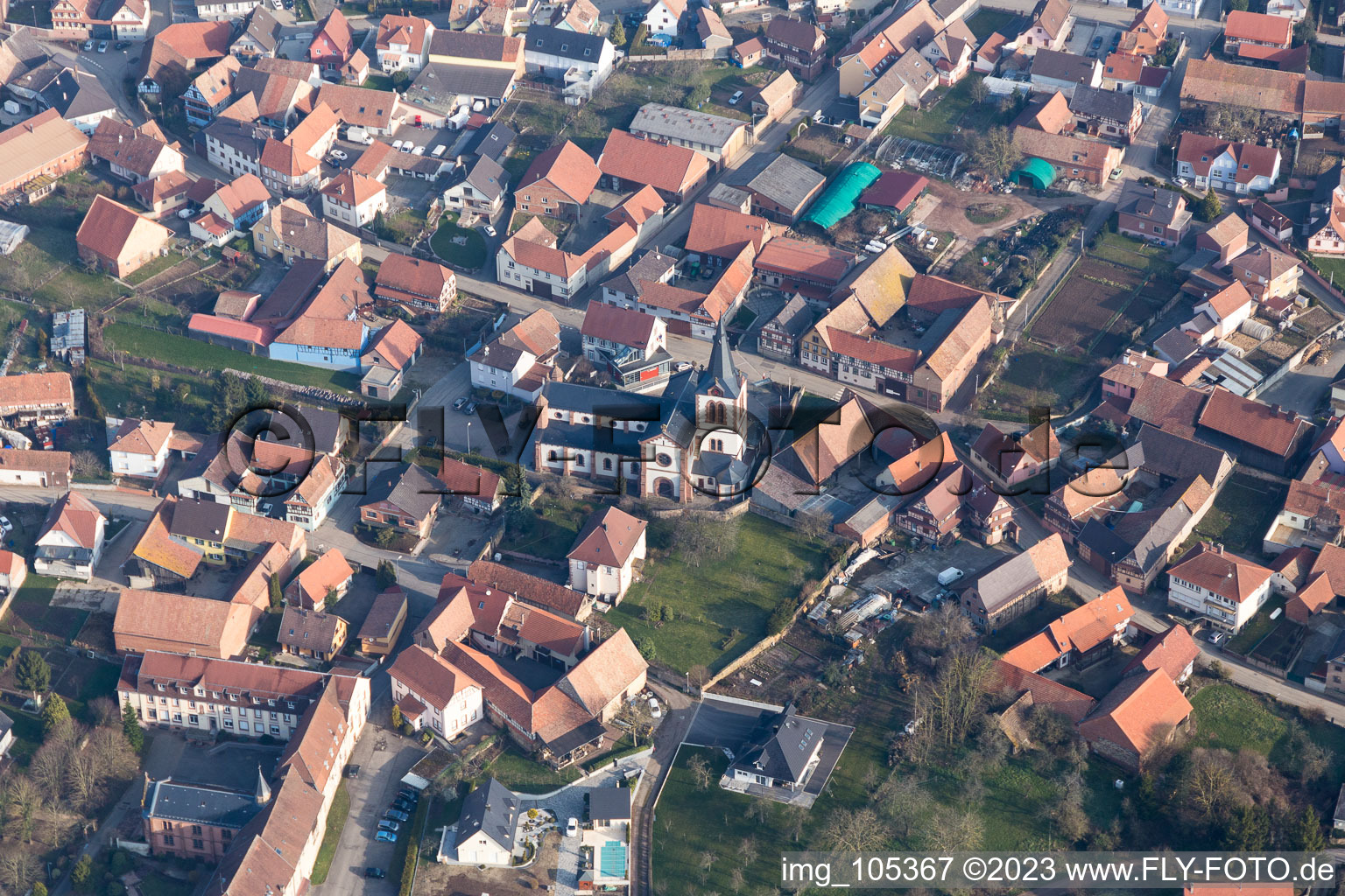 Photographie aérienne de Dauendorf dans le département Bas Rhin, France