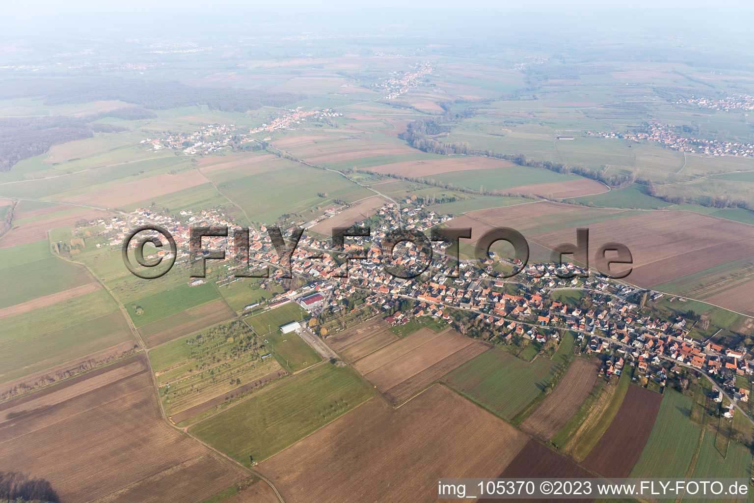 Photographie aérienne de Eschbach dans le département Bas Rhin, France