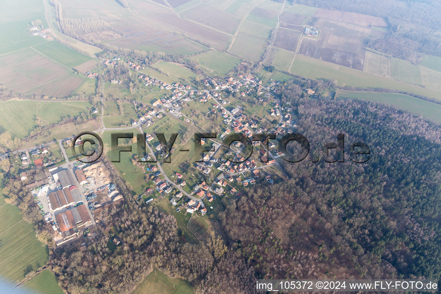 Biblisheim dans le département Bas Rhin, France d'en haut