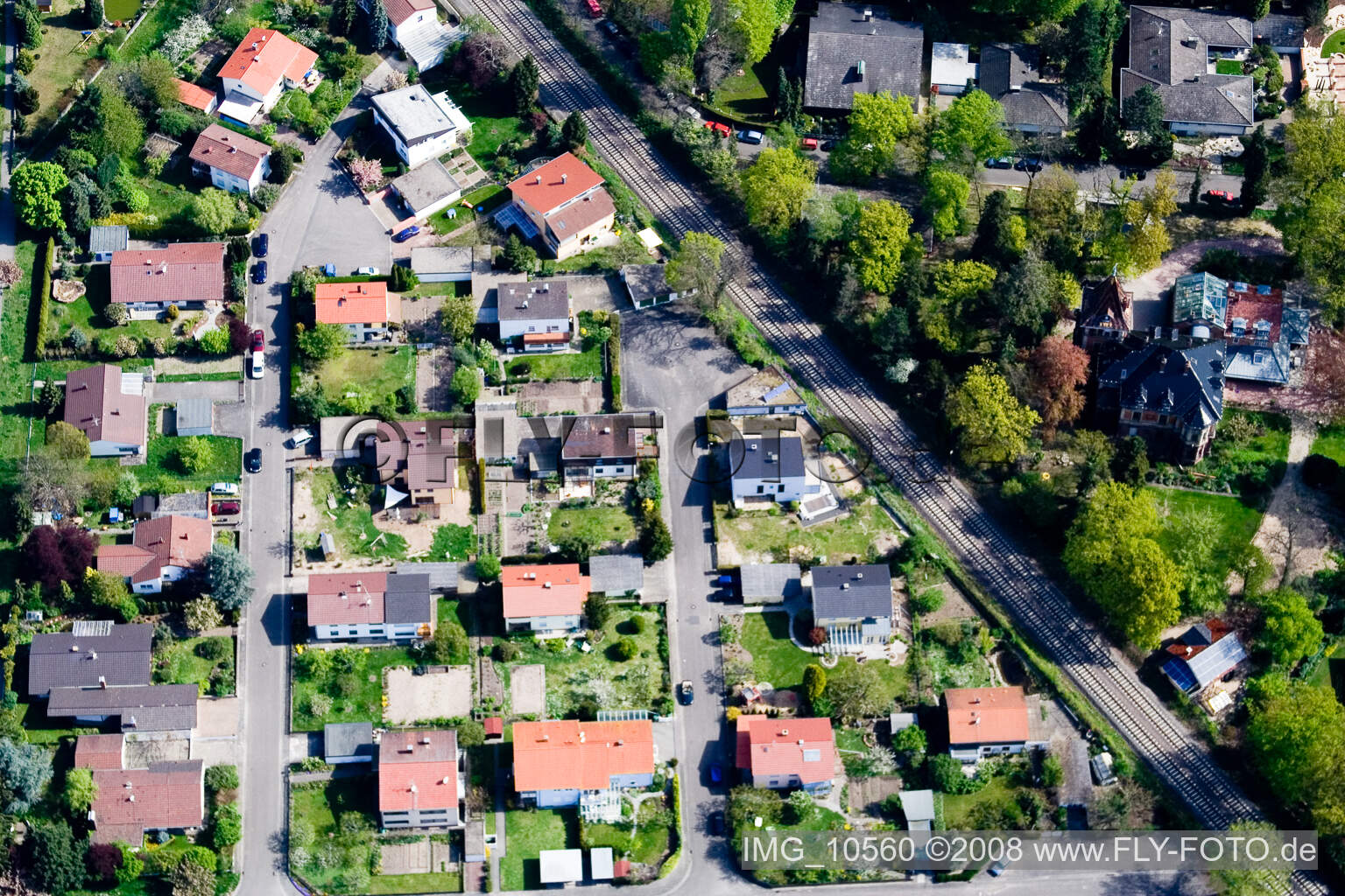 Photographie aérienne de Rue Germersheimer à Jockgrim dans le département Rhénanie-Palatinat, Allemagne