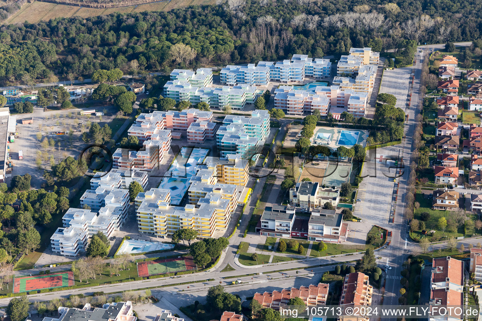 Bibione dans le département Vénétie, Italie d'en haut