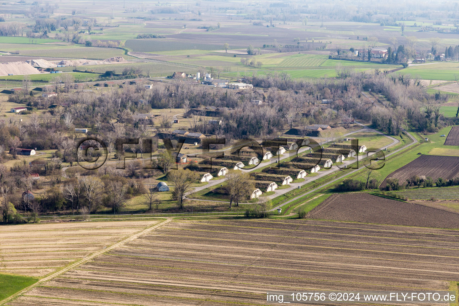 Vue aérienne de San Lorenzo dans le département Frioul-Vénétie Julienne, Italie