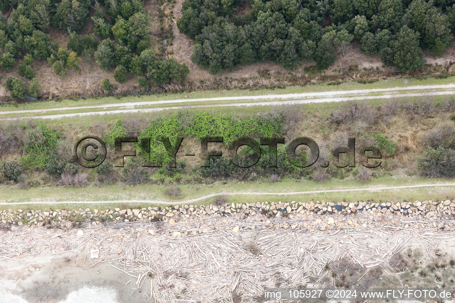 Borgo Manara dans le département Émilie-Romagne, Italie depuis l'avion