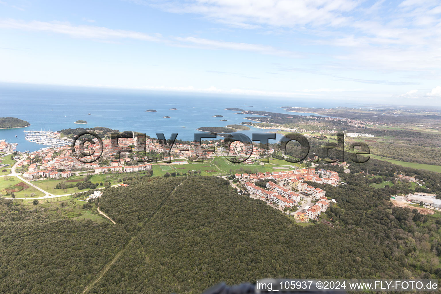 Photographie aérienne de Vrsar dans le département Gespanschaft Istrien, Croatie