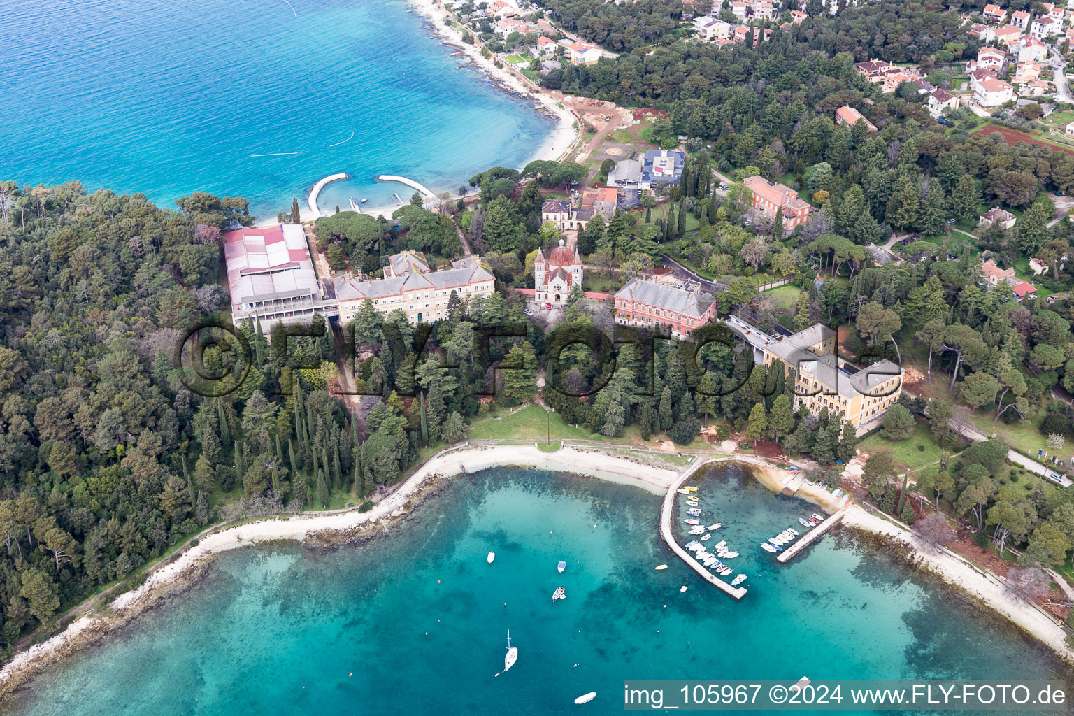 Enregistrement par drone de Rovinj dans le département Gespanschaft Istrien, Croatie