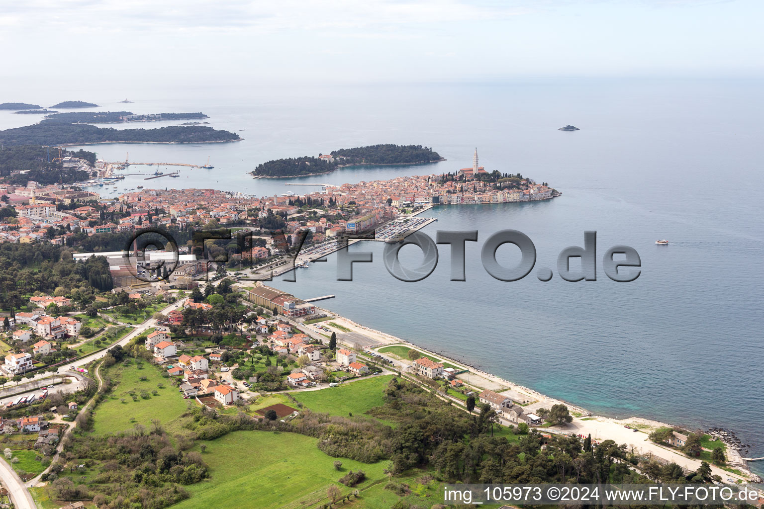 Vue aérienne de Štanga dans le département Gespanschaft Istrien, Croatie