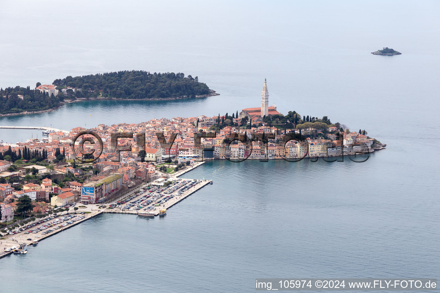 Vue aérienne de Štanga dans le département Gespanschaft Istrien, Croatie