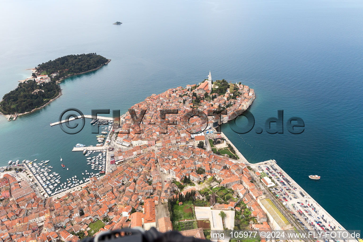 Photographie aérienne de Rovinj dans le département Gespanschaft Istrien, Croatie