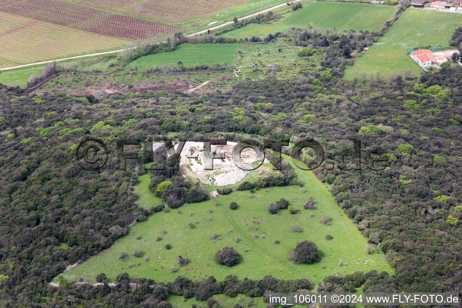 Vue aérienne de Kokuletovica dans le département Gespanschaft Istrien, Croatie