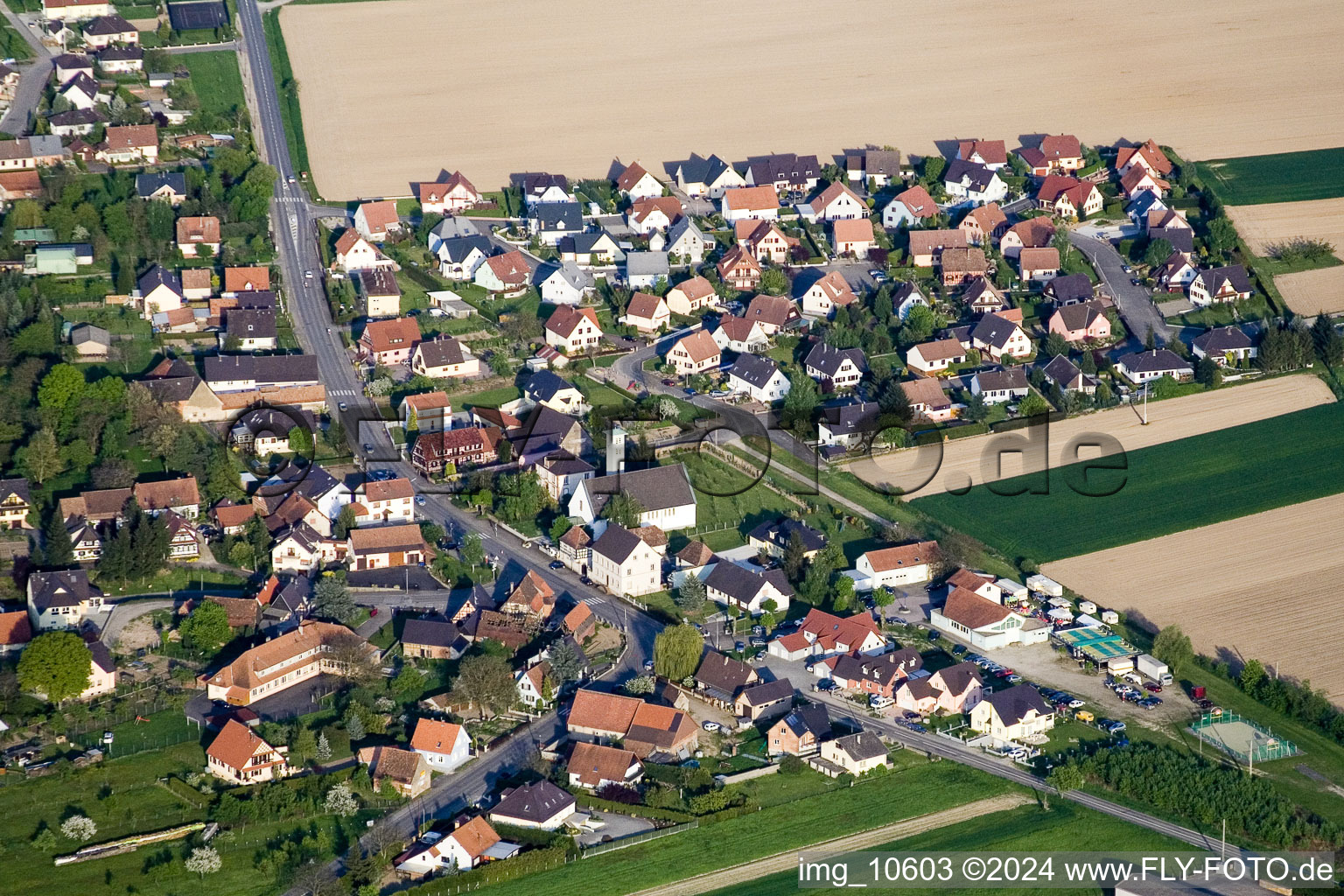 Scheibenhardt à Scheibenhard dans le département Bas Rhin, France d'en haut