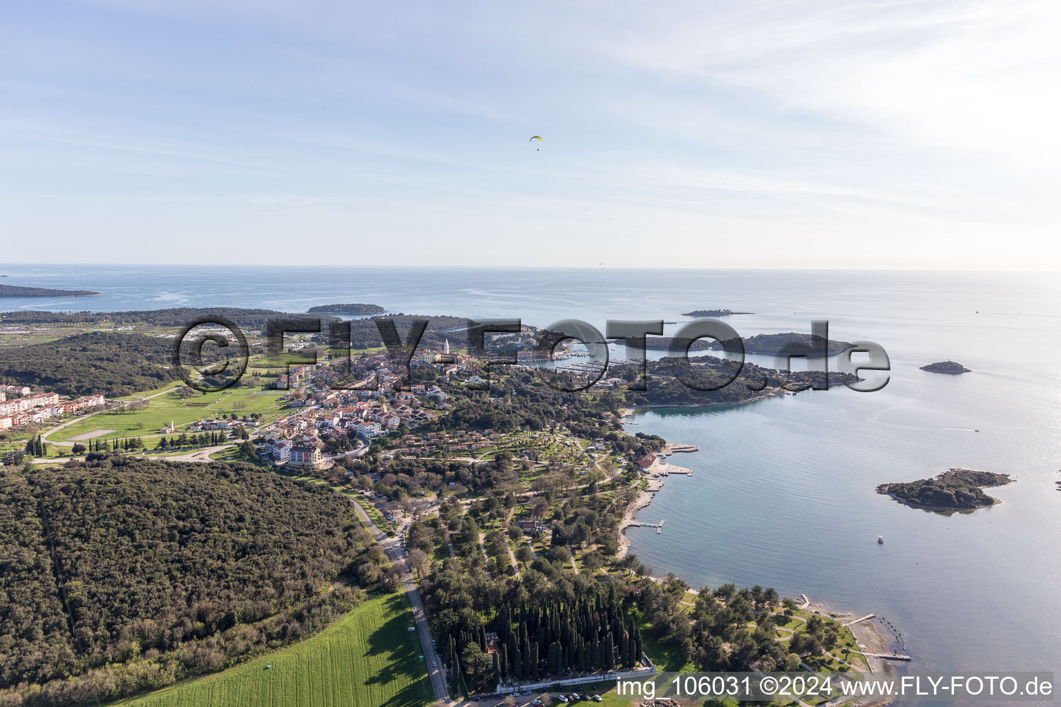 Vue aérienne de Stancija Valkanela dans le département Gespanschaft Istrien, Croatie