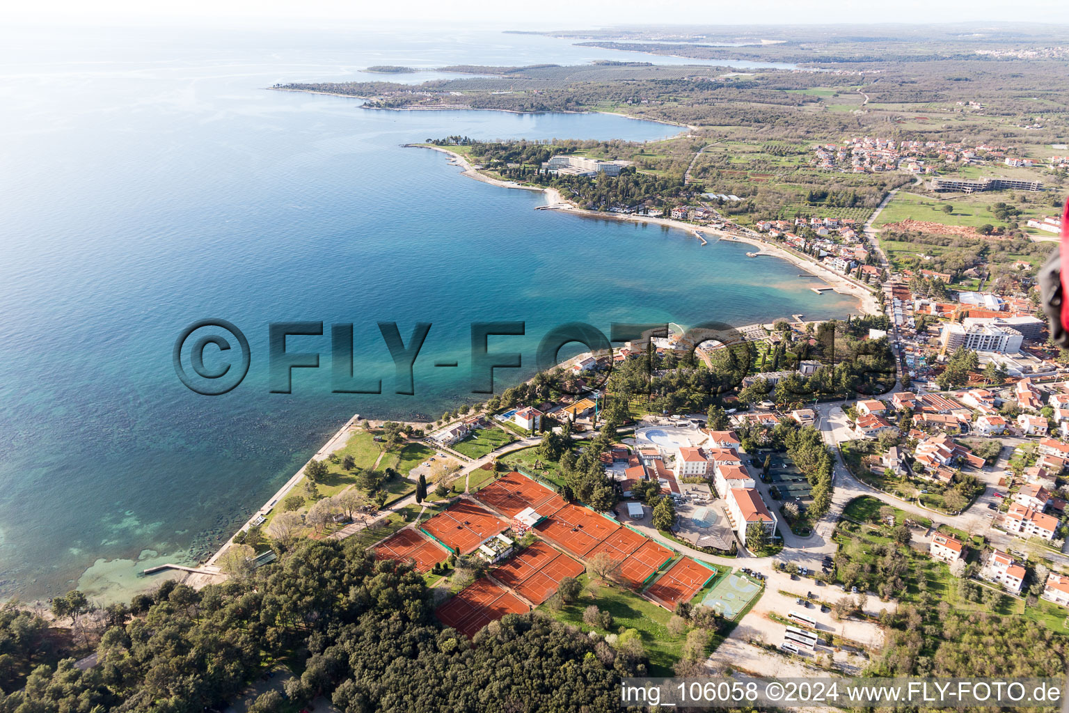 Vue aérienne de Pical dans le département Gespanschaft Istrien, Croatie