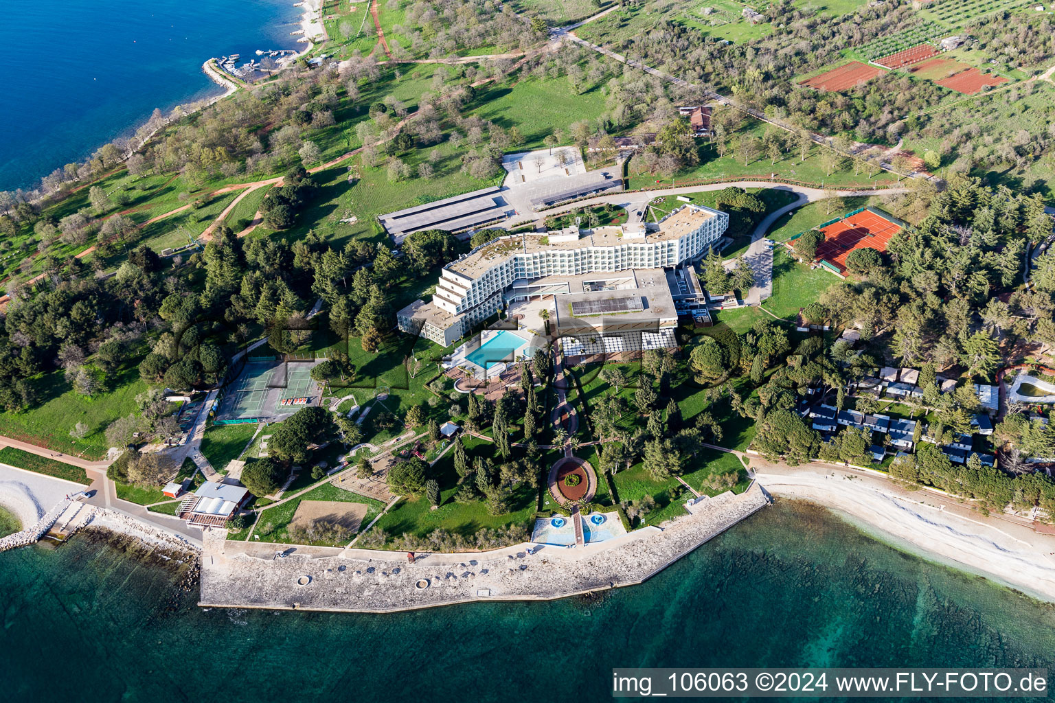 Poreč dans le département Gespanschaft Istrien, Croatie vue d'en haut