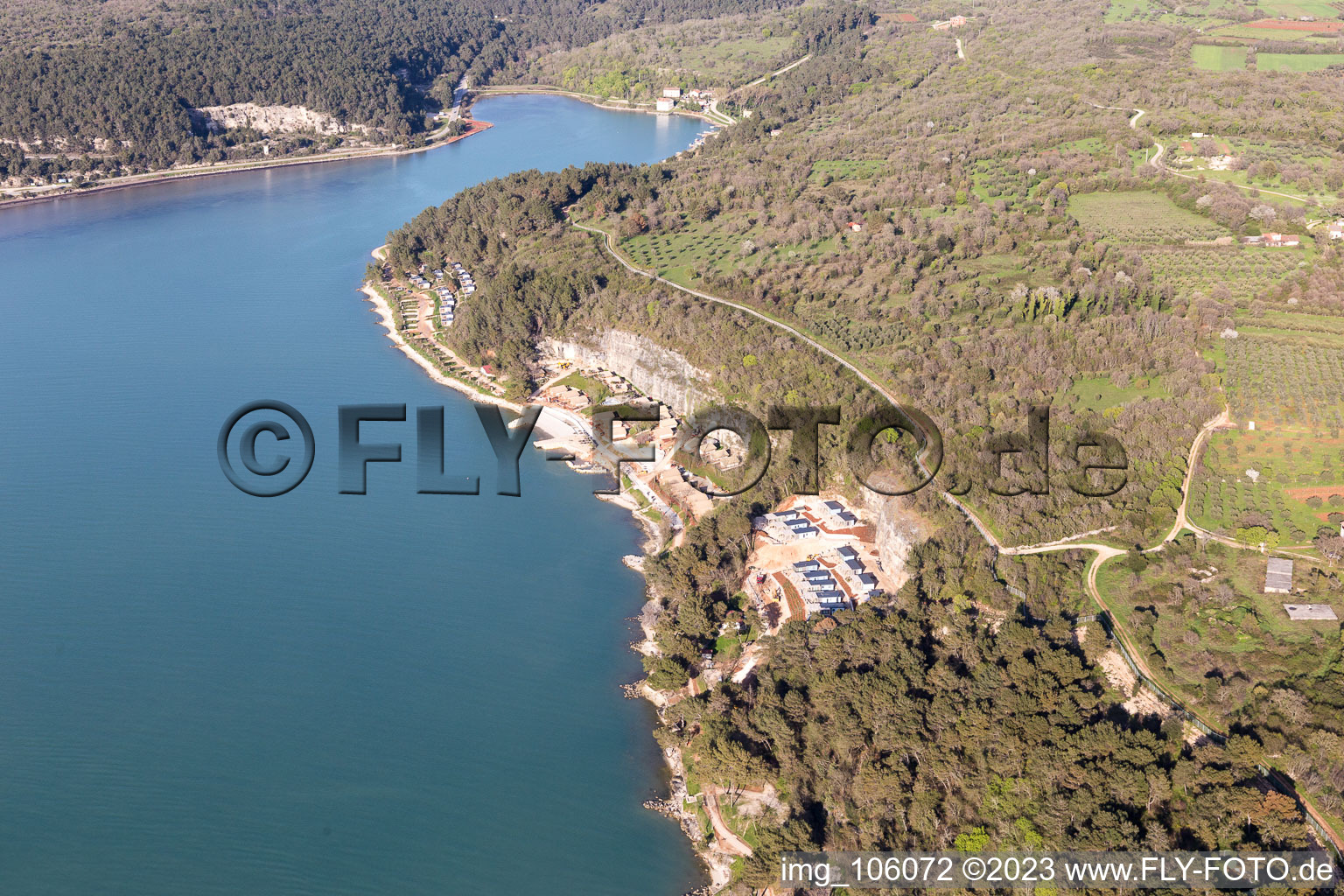 Vue aérienne de Antenal dans le département Istrie, Croatie