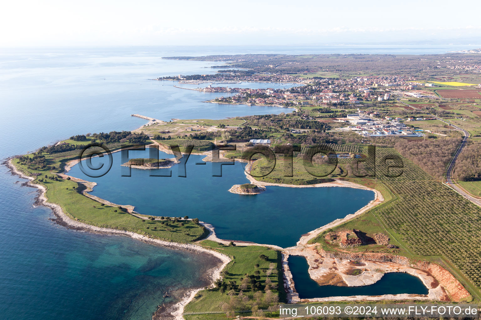 Vue aérienne de Sveti Ivan dans le département Gespanschaft Istrien, Croatie