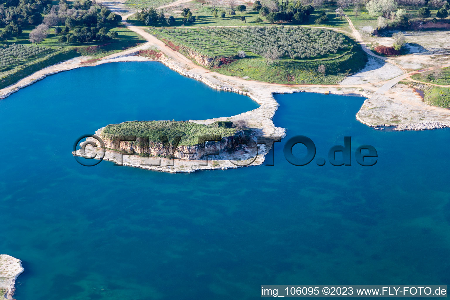 Vue aérienne de Seget dans le département Istrie, Croatie