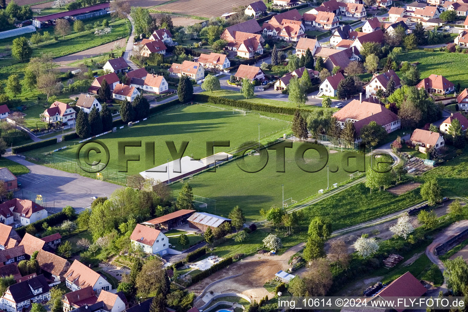 Seebach dans le département Bas Rhin, France d'en haut