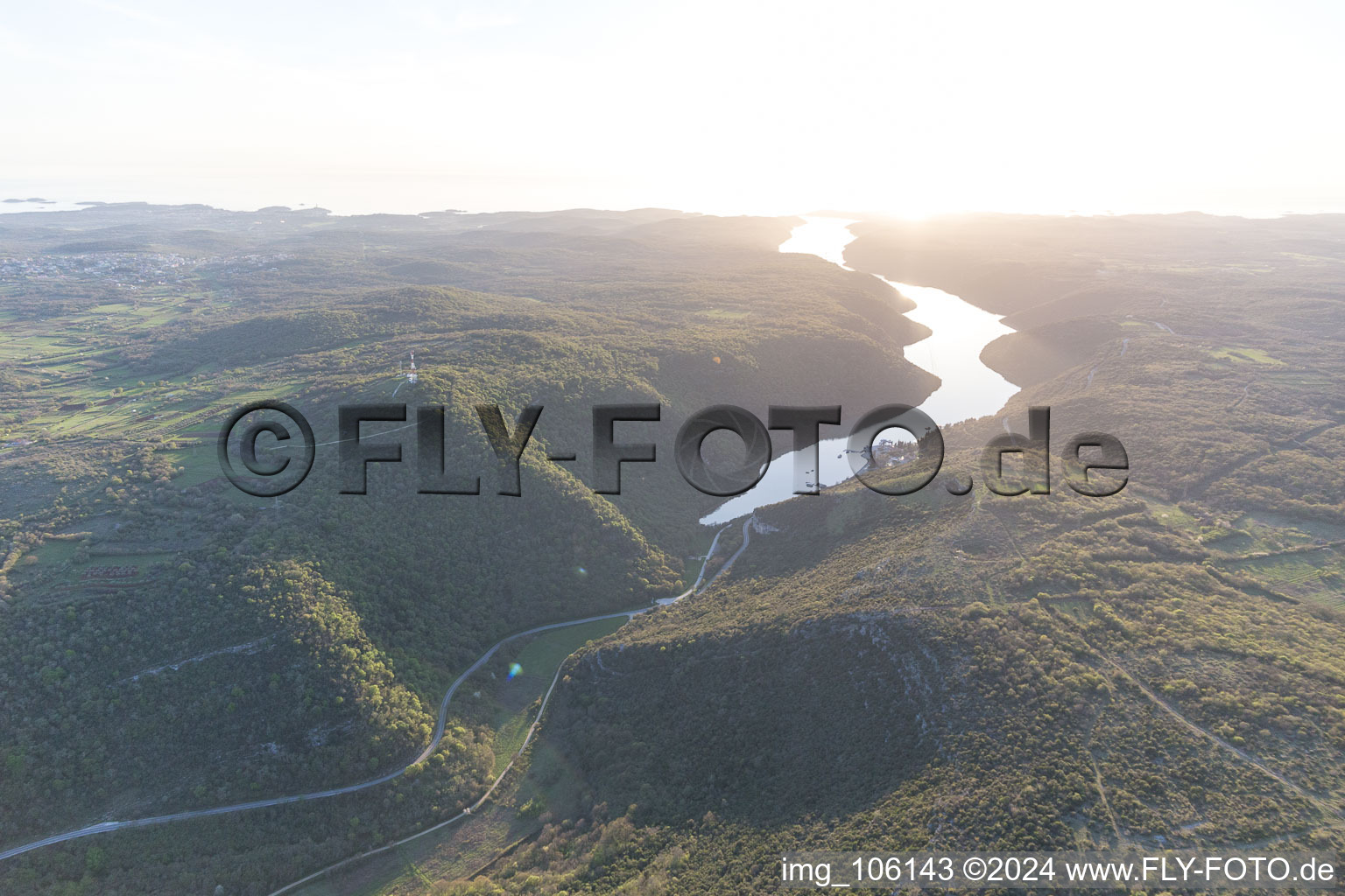 Jural dans le département Gespanschaft Istrien, Croatie vue d'en haut