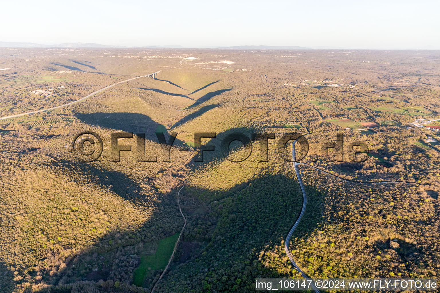 Vue aérienne de Bubani dans le département Gespanschaft Istrien, Croatie