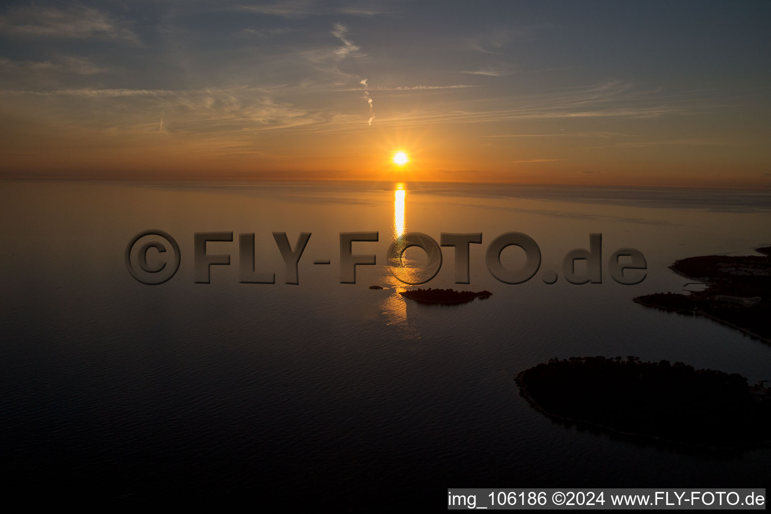 Rovinj dans le département Gespanschaft Istrien, Croatie vu d'un drone