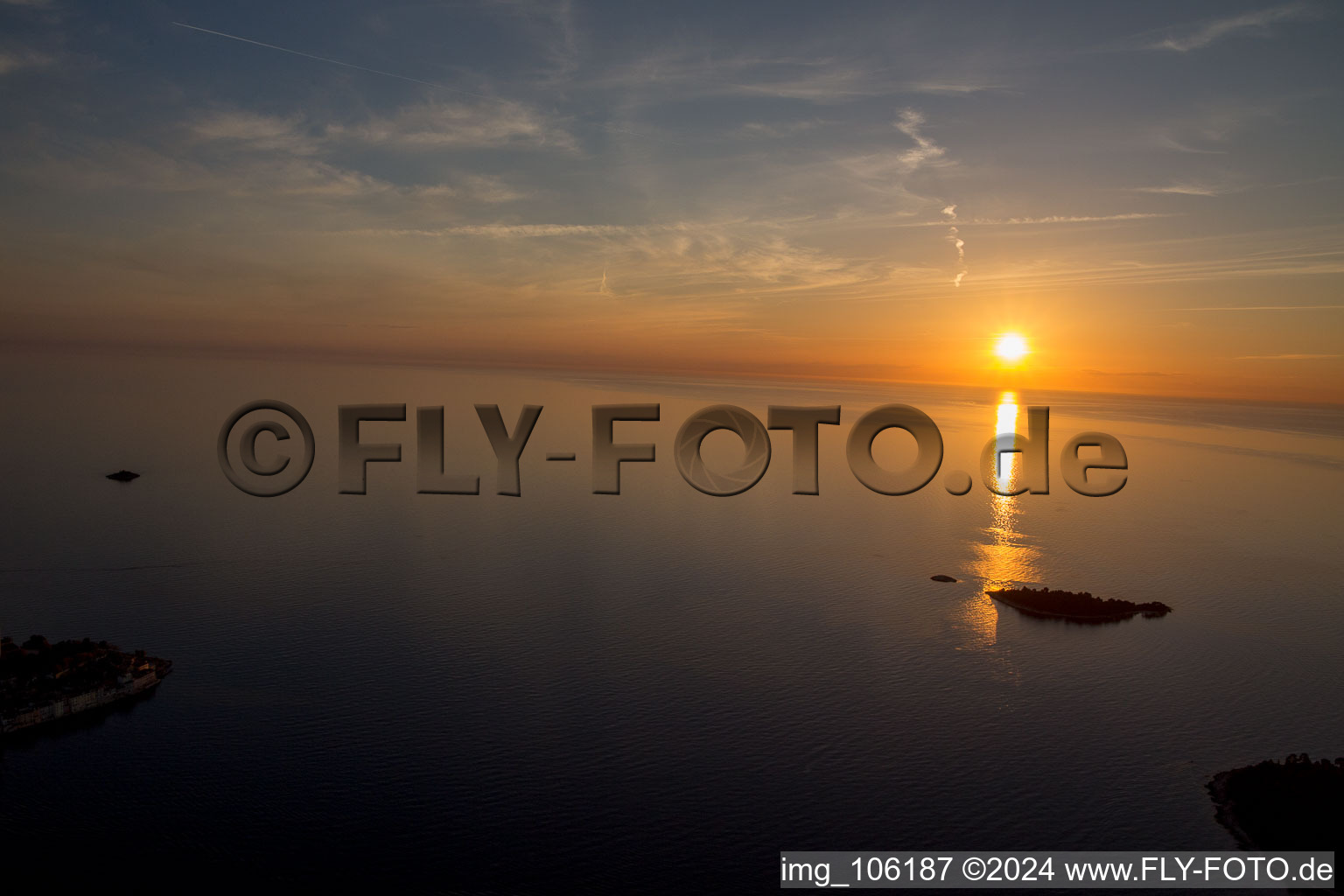 Vue aérienne de Rovinj dans le département Gespanschaft Istrien, Croatie