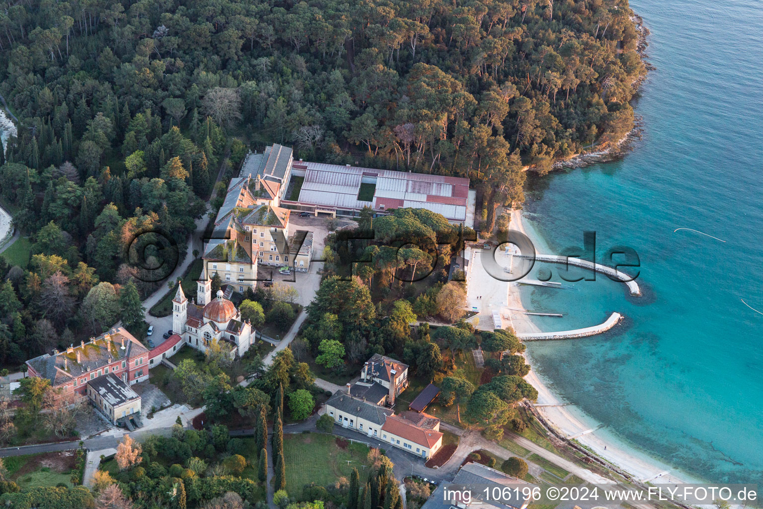 Enregistrement par drone de Rovinj dans le département Gespanschaft Istrien, Croatie