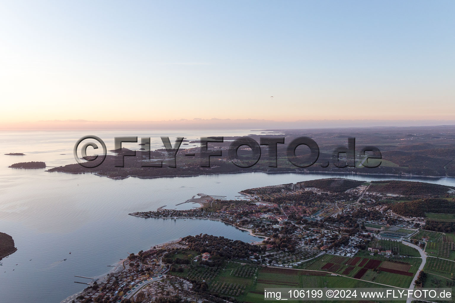 Image drone de Rovinj dans le département Gespanschaft Istrien, Croatie