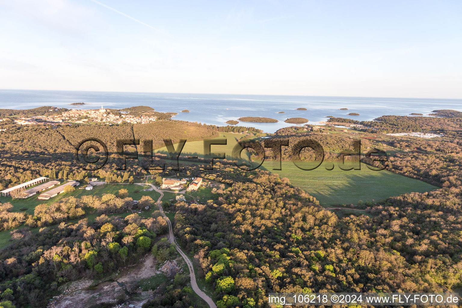 Stancija Valkanela dans le département Gespanschaft Istrien, Croatie vue d'en haut