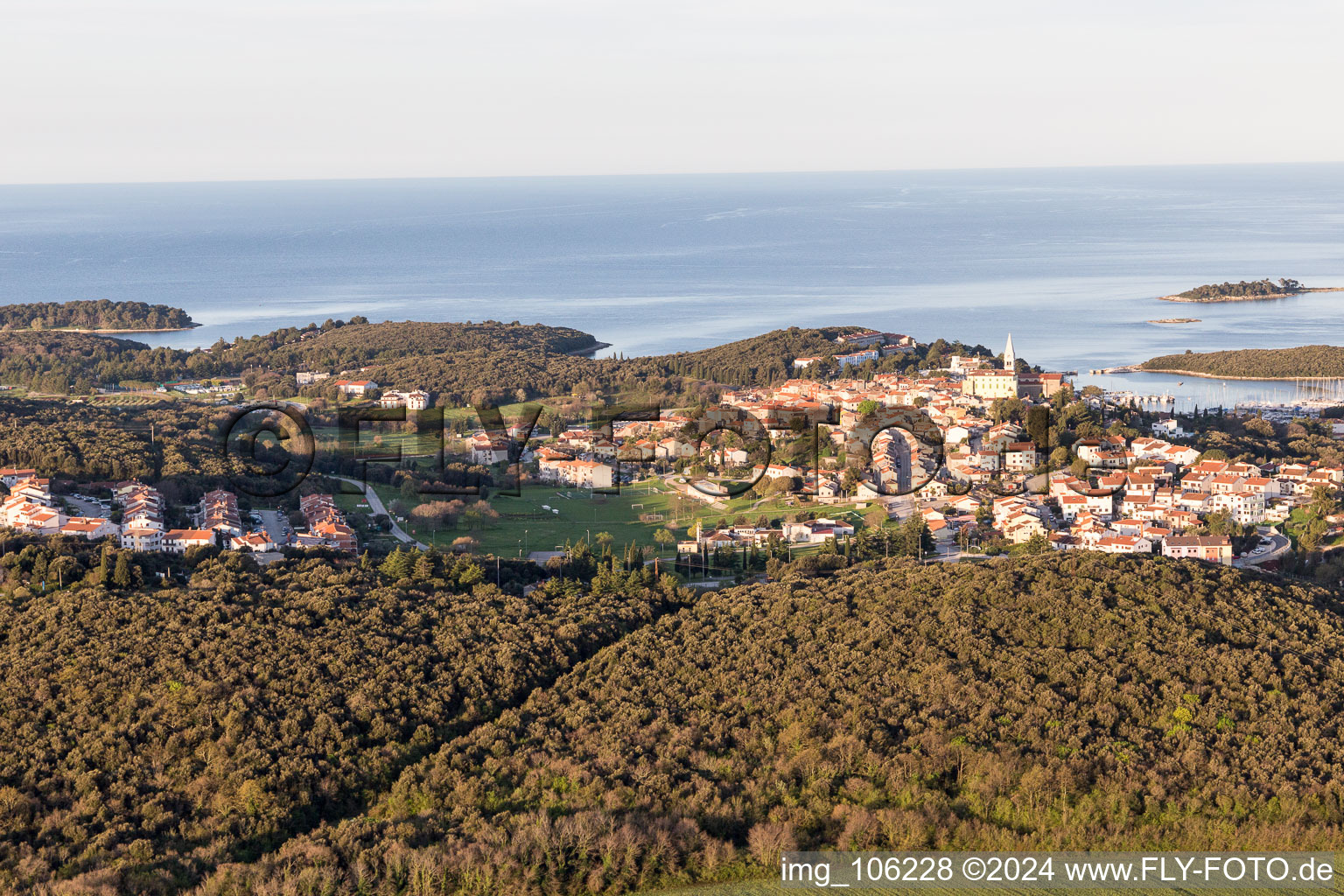 Vue aérienne de Stancija Valkanela dans le département Gespanschaft Istrien, Croatie